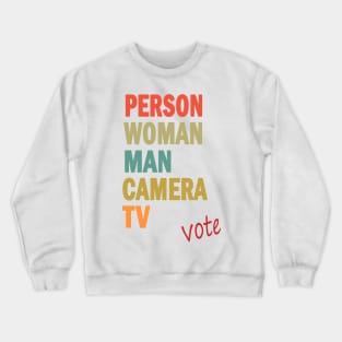 Person Woman Man Camera TV Crewneck Sweatshirt